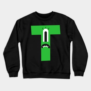 T Letter Crewneck Sweatshirt